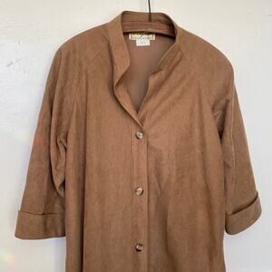Vintage 1970s Lightweight Brown Duster